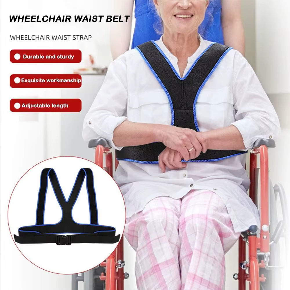 Sangle de taille réglable pour fauteuil roulant, confortable et respirante, ceinture de sécurité pour prévention des chutes, fixation unisexe