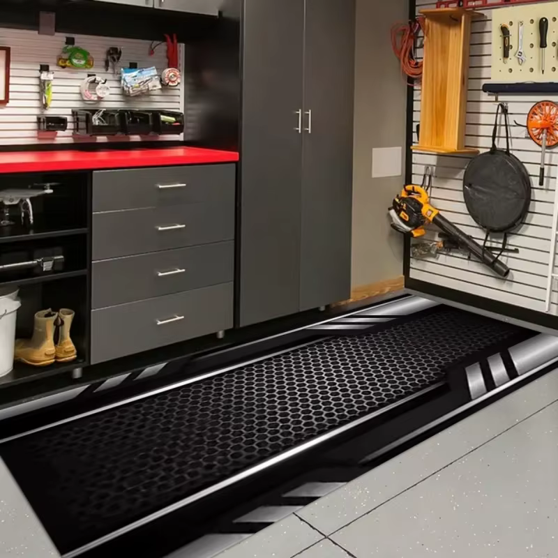 Tapis de garage pour moto VIKAMA, antidérapant, anti-huile, tapis d'atelier de réparation automobile, tapis de stationnement pour moto, décoration de la maison