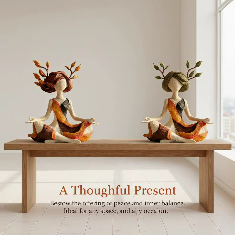 Figurine de méditation en résine de style moderne