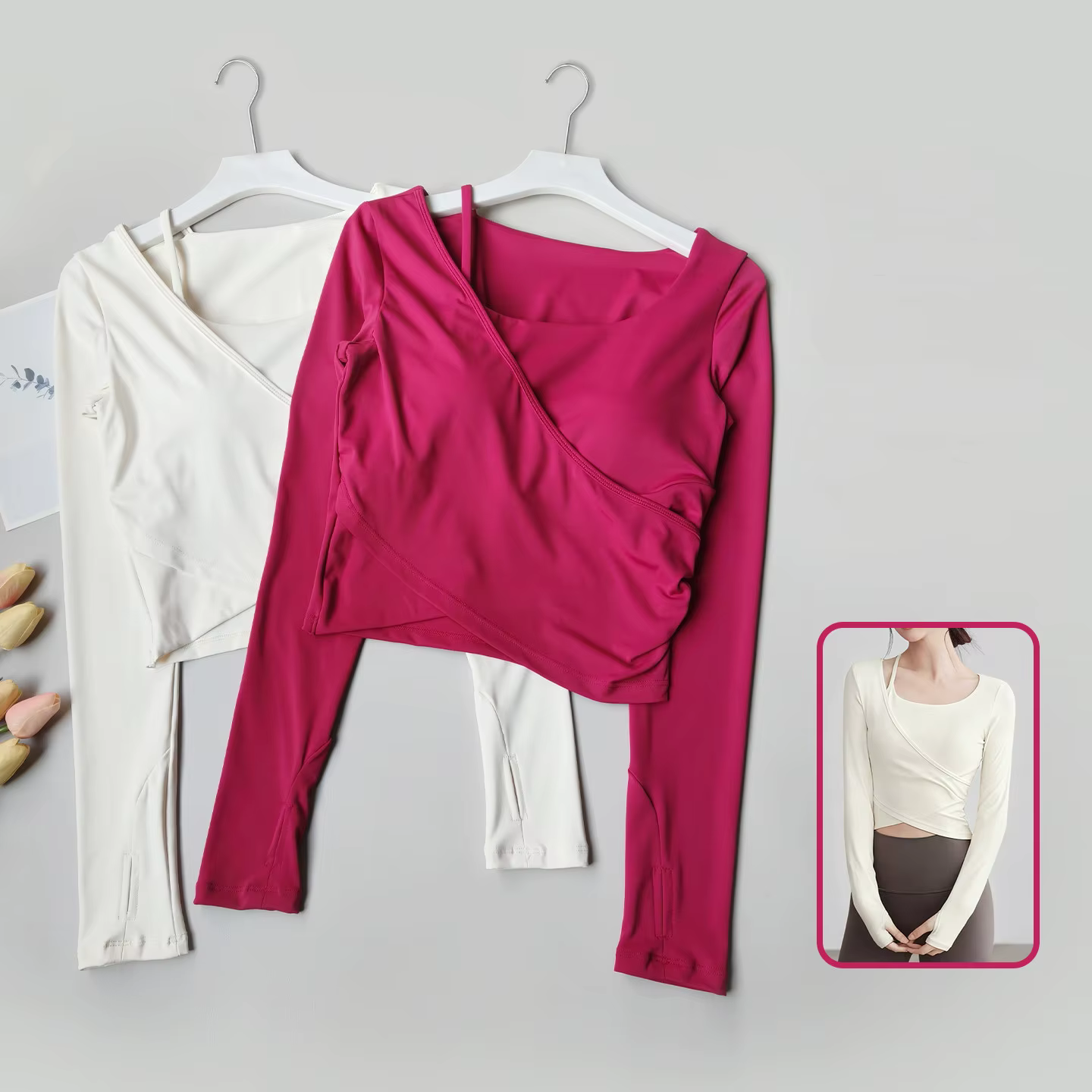 Vêtements de yoga pour femmes avec coussinets de poitrine