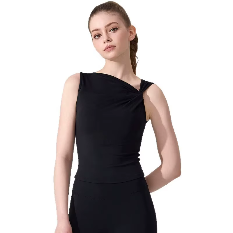 Gilet de yoga au design asymétrique pour femmes