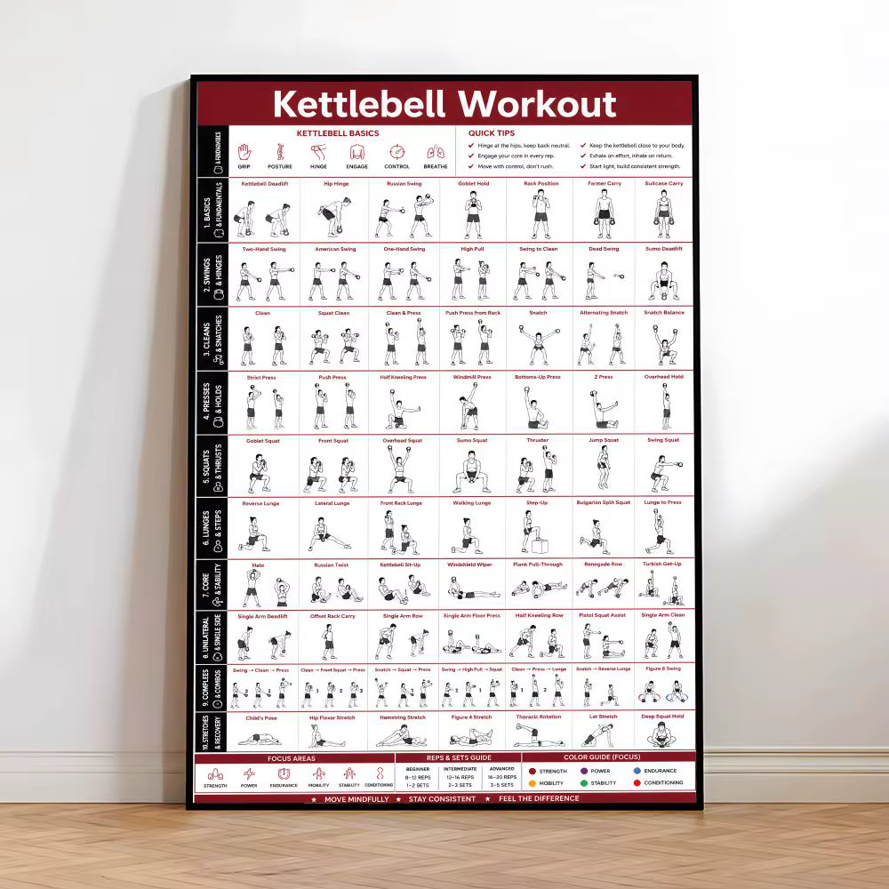 Tableau d'entraînement Yoga Pilates