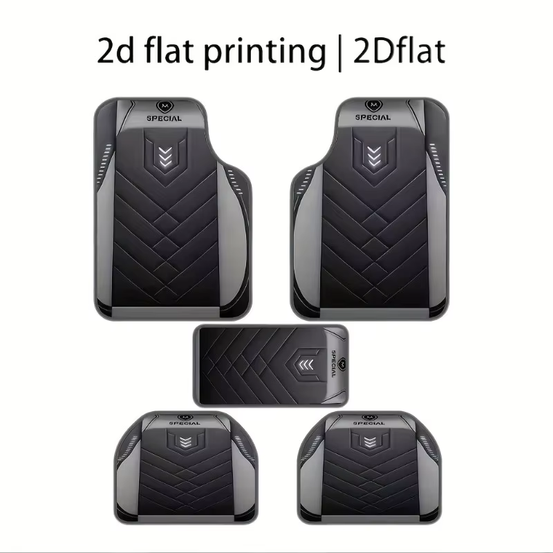 Tapis de sol de voiture 5 pièces-tapis de sol anti-salissure et résistant à l'usure, adapté à la plupart des véhicules, polyester durable, convient pour un usage domestique et en voiture