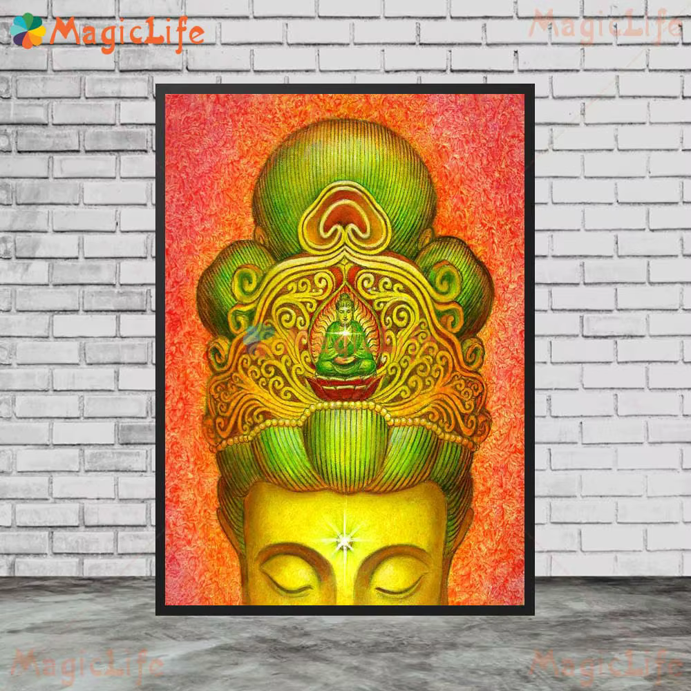 Abondance méditation bouddha doré Kuan Yins guérison Tara mur Art toile peinture mur photos pour salon décor à la maison