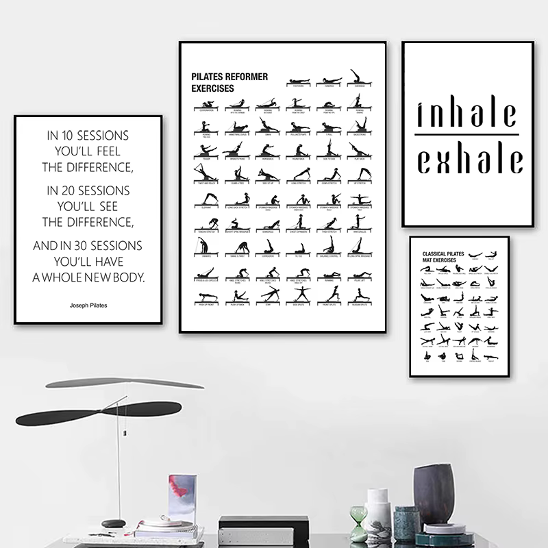 Affiche de tableau d'entraînement de Pilates