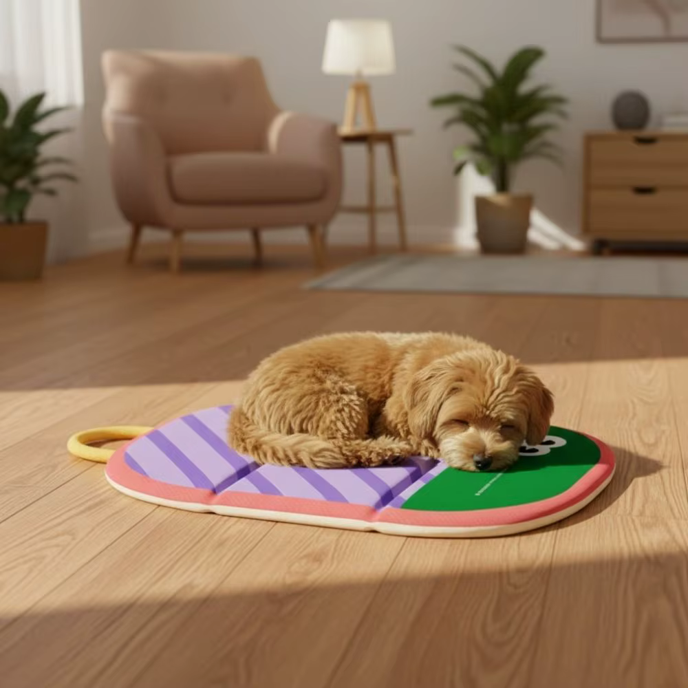 Tapis rafraîchissant imperméable pour chien, résistant à l'usure et aux morsures, coussin de repos antidérapant double face pour animaux de compagnie