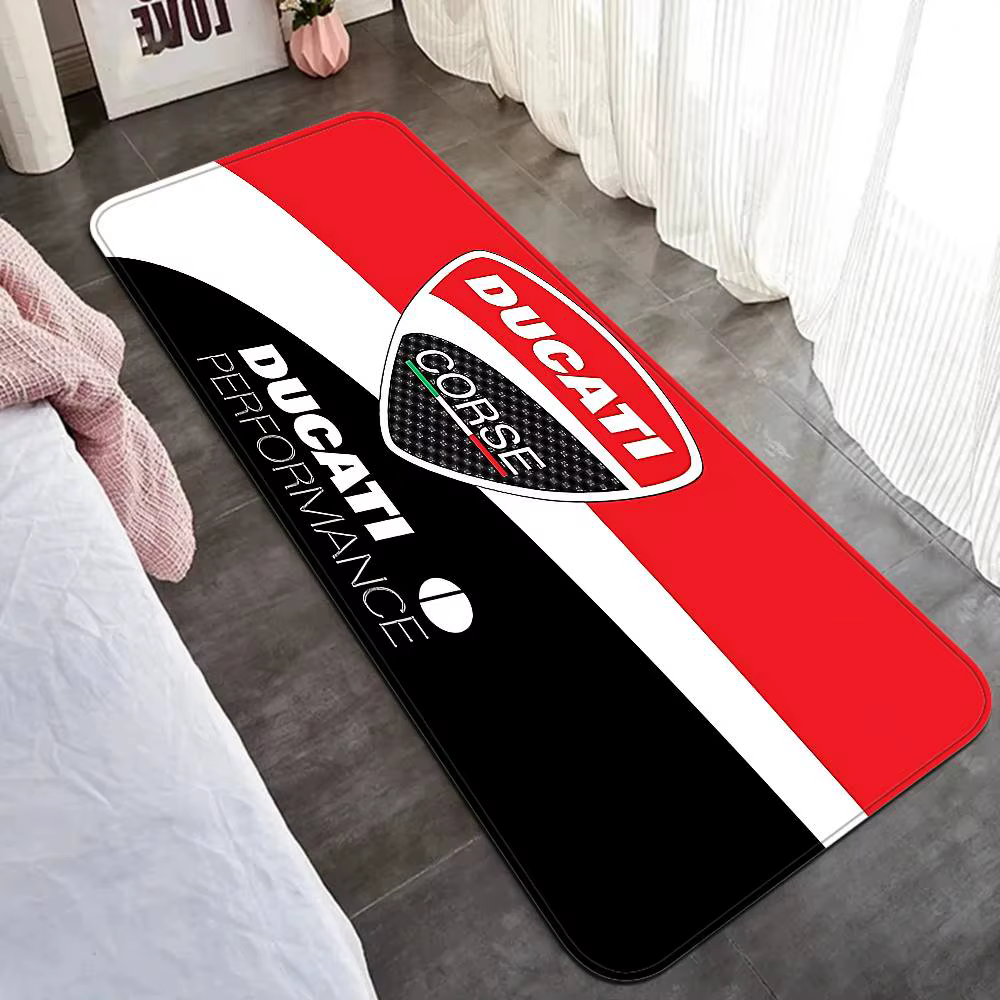 Tapis de sol rectangulaire antidérapant avec LOGO de moto D-Ducati, tapis de salle de bain doux pour la maison, tapis d'entrée intérieur et extérieur, tapis de décoration d'hôtel