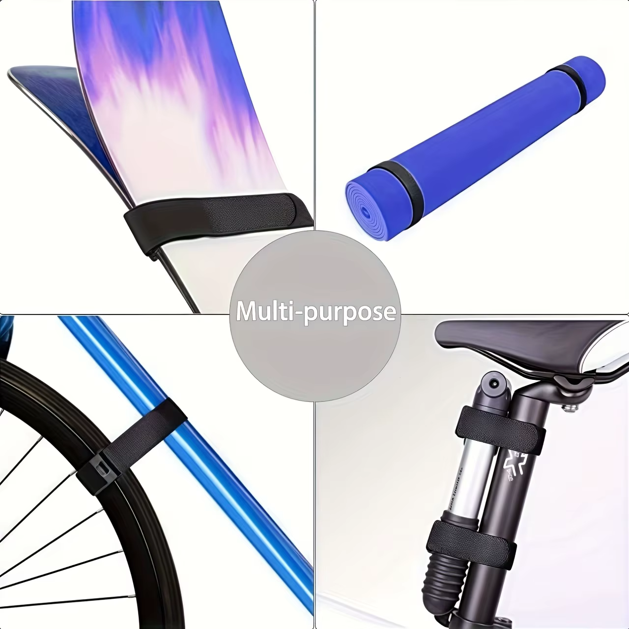 Sangles de fixation de roue de vélo, poignées antidérapantes en Gel résistant, conception réglable, sangles de support de roue de vélo pour porte-vélo, accessoires de cyclisme
