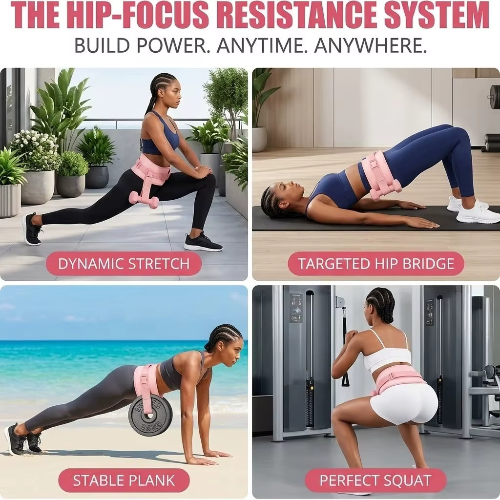 Sangle réglable rembourrée pour exercices de fessiers