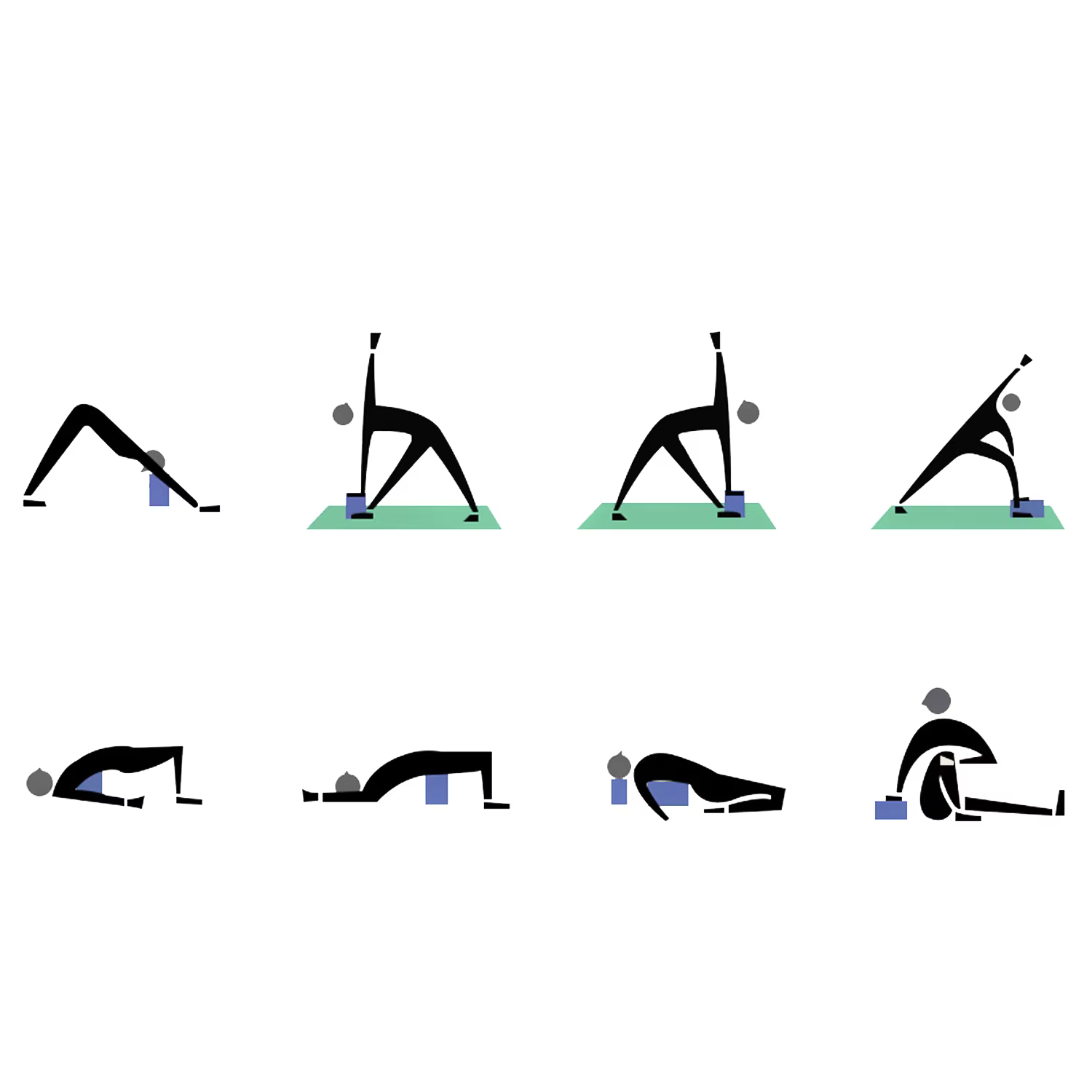 Blocs de yoga haute densité - Briques en mousse EVA Firm - Bloc de gymnastique pour douleurs musculaires et stress Violet