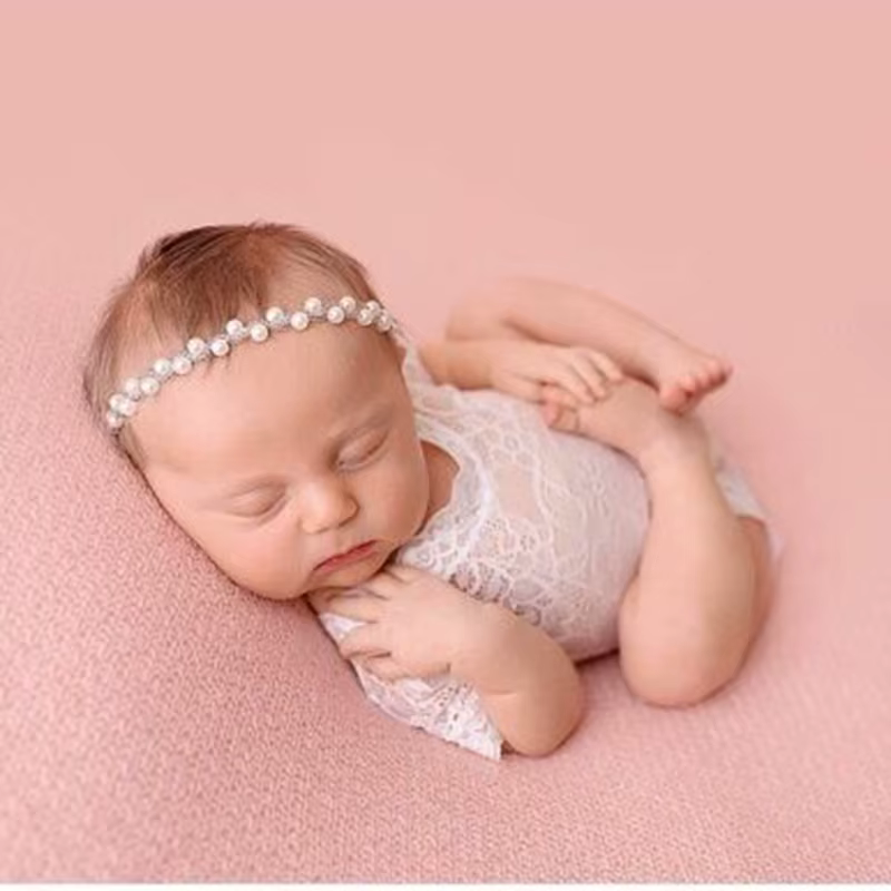 Accessoires pour bébé fille, Costume de photographie, ensemble bandeau pour nouveau-né garçon, barboteuse en dentelle, vêtements féminins, Costume Photo, tenue Ropa Bebes