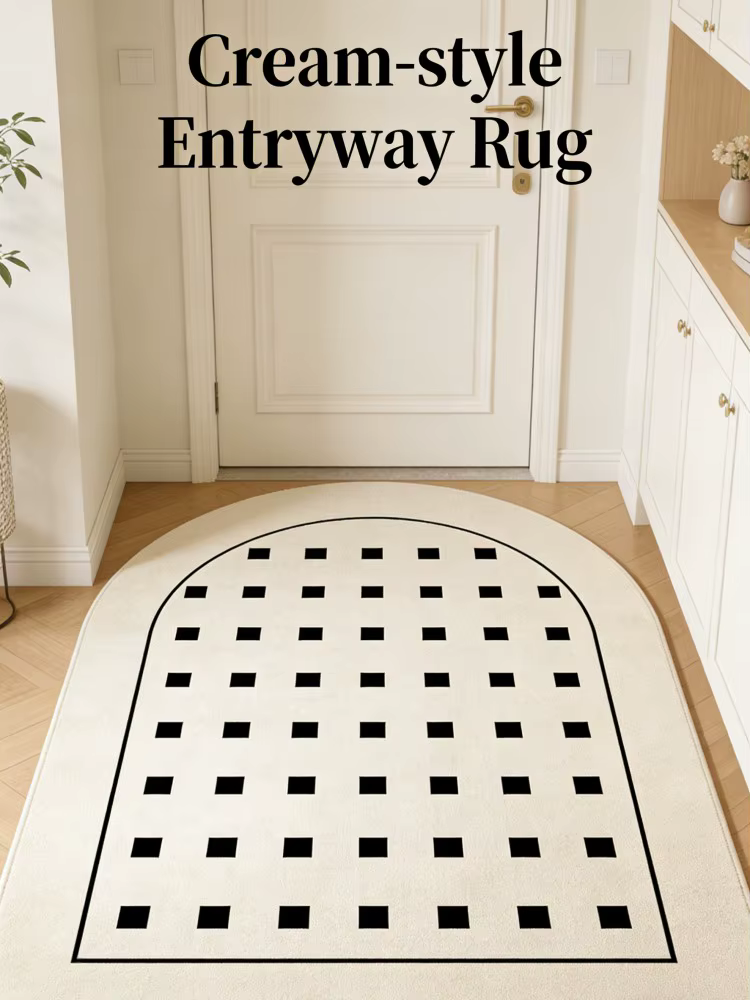 Tapis géométrique unique à pois