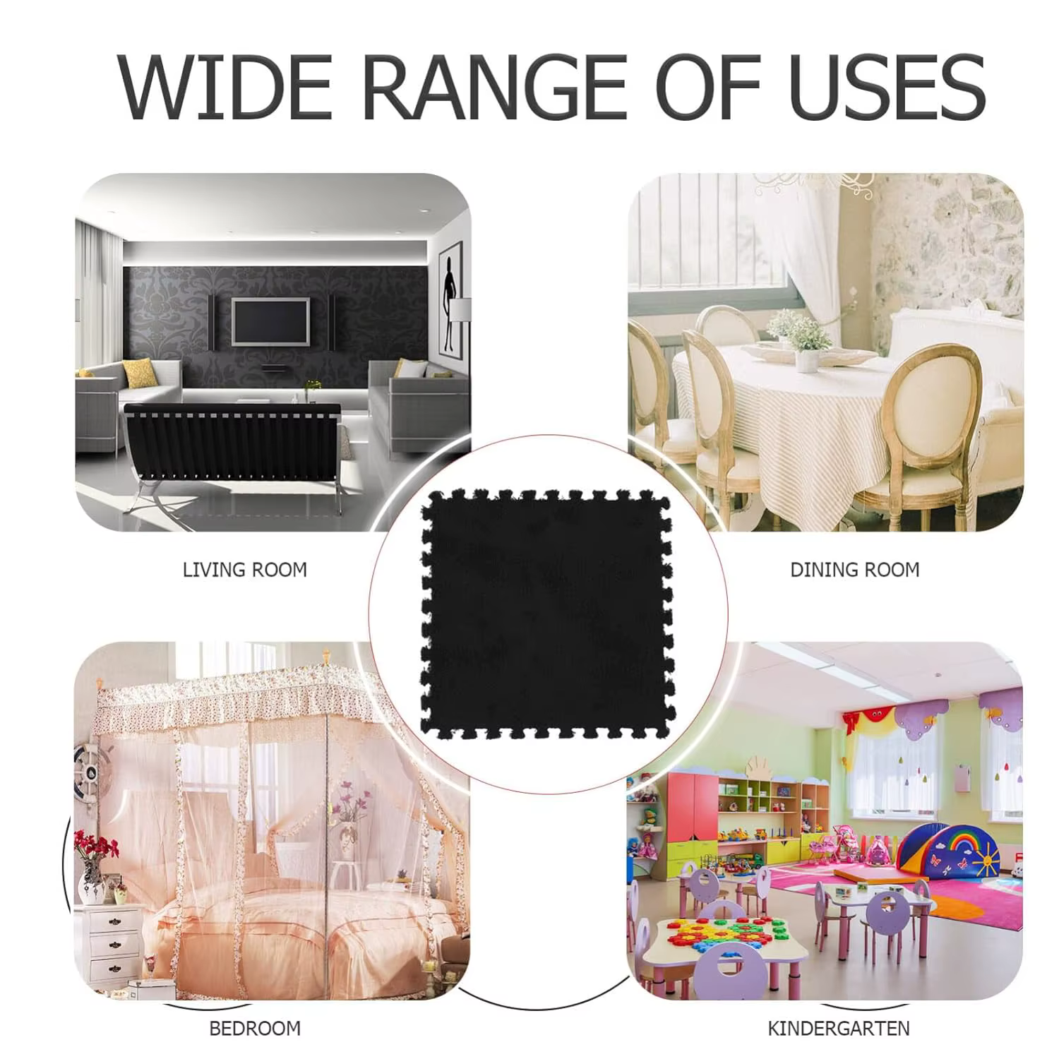 10/20 pièces de tapis de sol en mousse épaisse pour bébé, Puzzle doux et antidérapant, tapis de jeu pour bébé, adaptés à la décoration de la maison