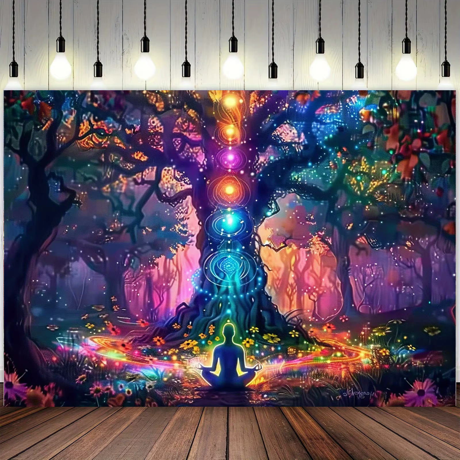 VIKAMA – tapisserie de forêt de Chakra spirituel