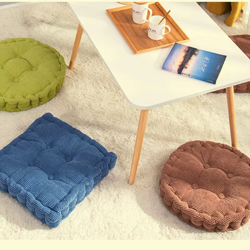 Coussin carré de méditation pour s'asseoir au sol