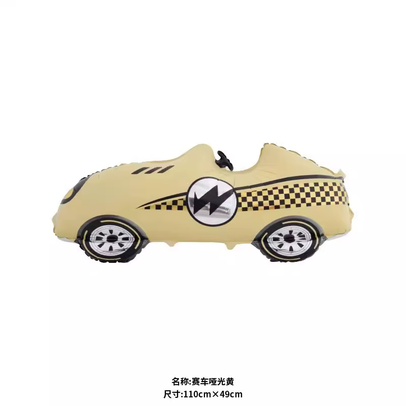 Ballons en Film d'aluminium pour voiture de course mate, Ballons de fête d'anniversaire pour enfants, ballons de course de voiture pour réception-cadeau pour bébé, fournitures d'accessoires Photo