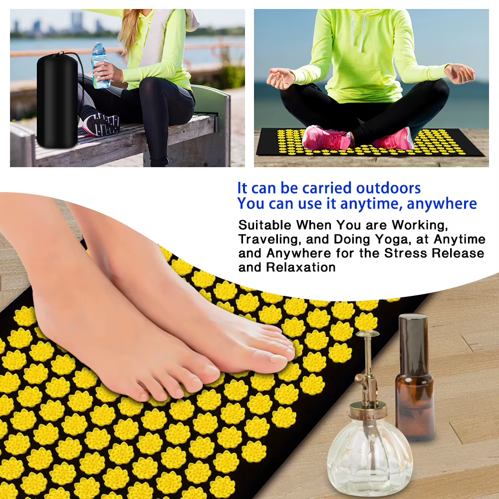 Tapis d'acupression de yoga avec points d'acupuncture