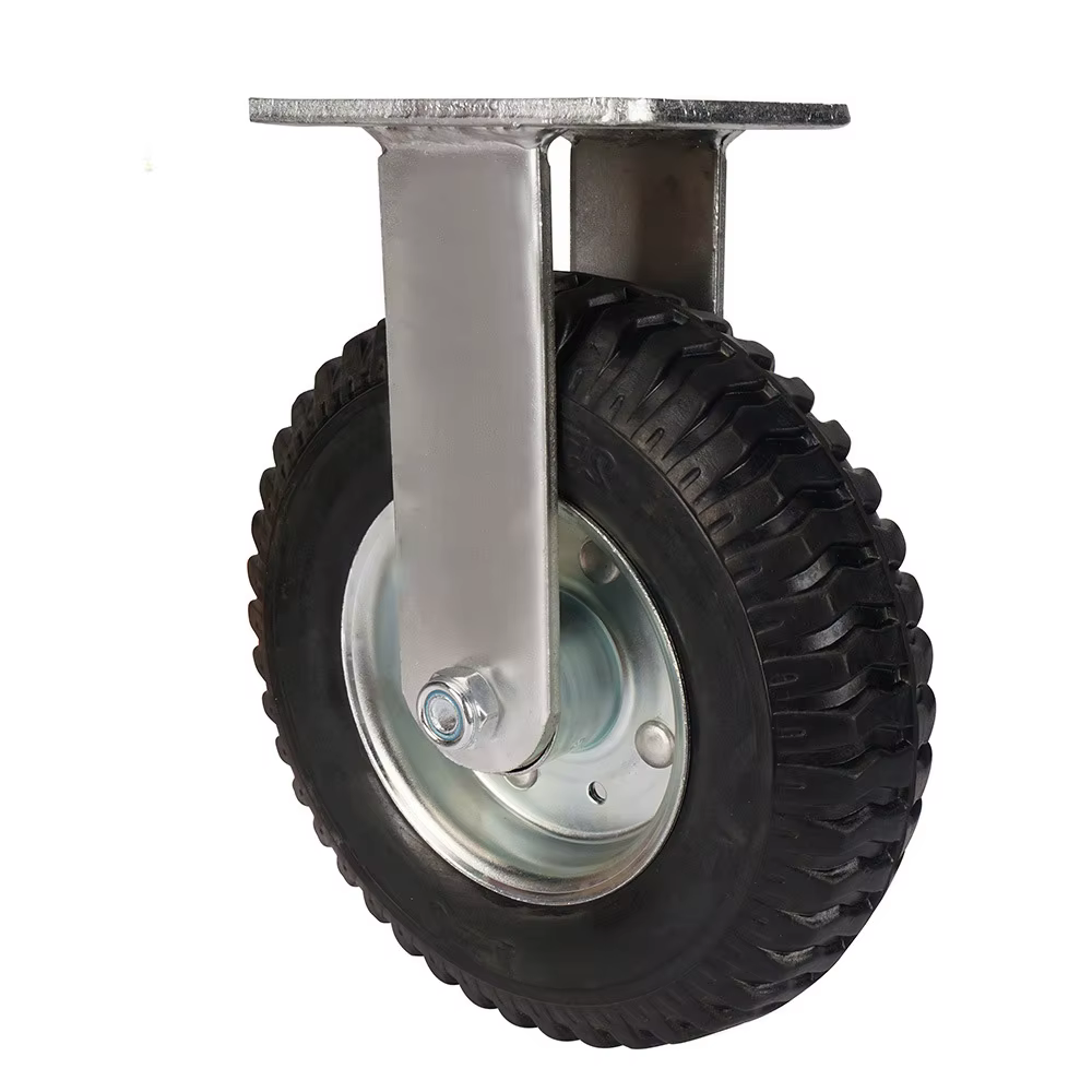 Roulette directionnelle gonflable en caoutchouc de 8 pouces, 1 pièce, pour Service d'hôtel, Garage, chariot à bagages d'entrée, chariot à Air