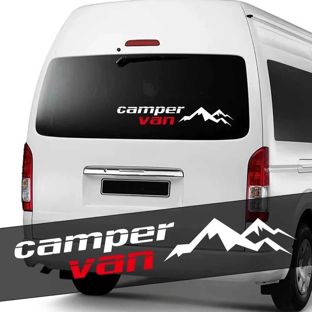 Autocollant de voiture style montagne pour camping-car, caravane, camping-car motorisé, véhicule utilitaire, décoration DIY de carrosserie, accessoires en vinyle
