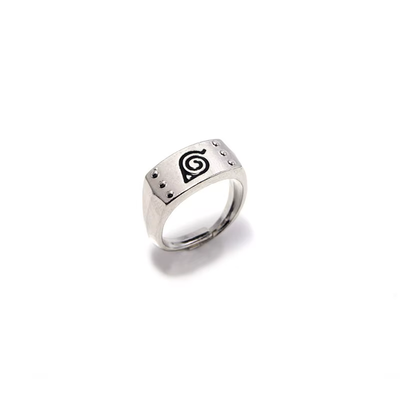 Bague Naruto Uzumaki Naruto et Uchiha Sasuke, design de dessin animé élégant, unique, portable, attrayant, taille réglable, cadeau pour couple