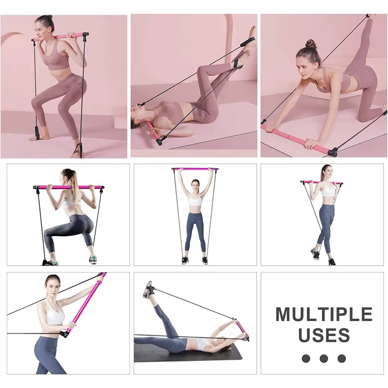 Combinaison de barre de Pilates multifonctionnelle