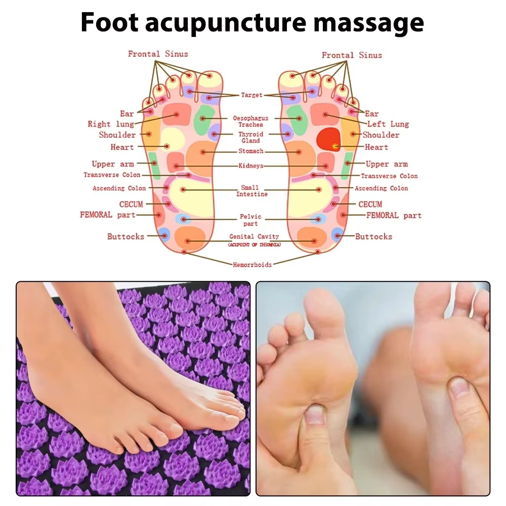Tapis de massage à picots Shiatsu 3 pièces