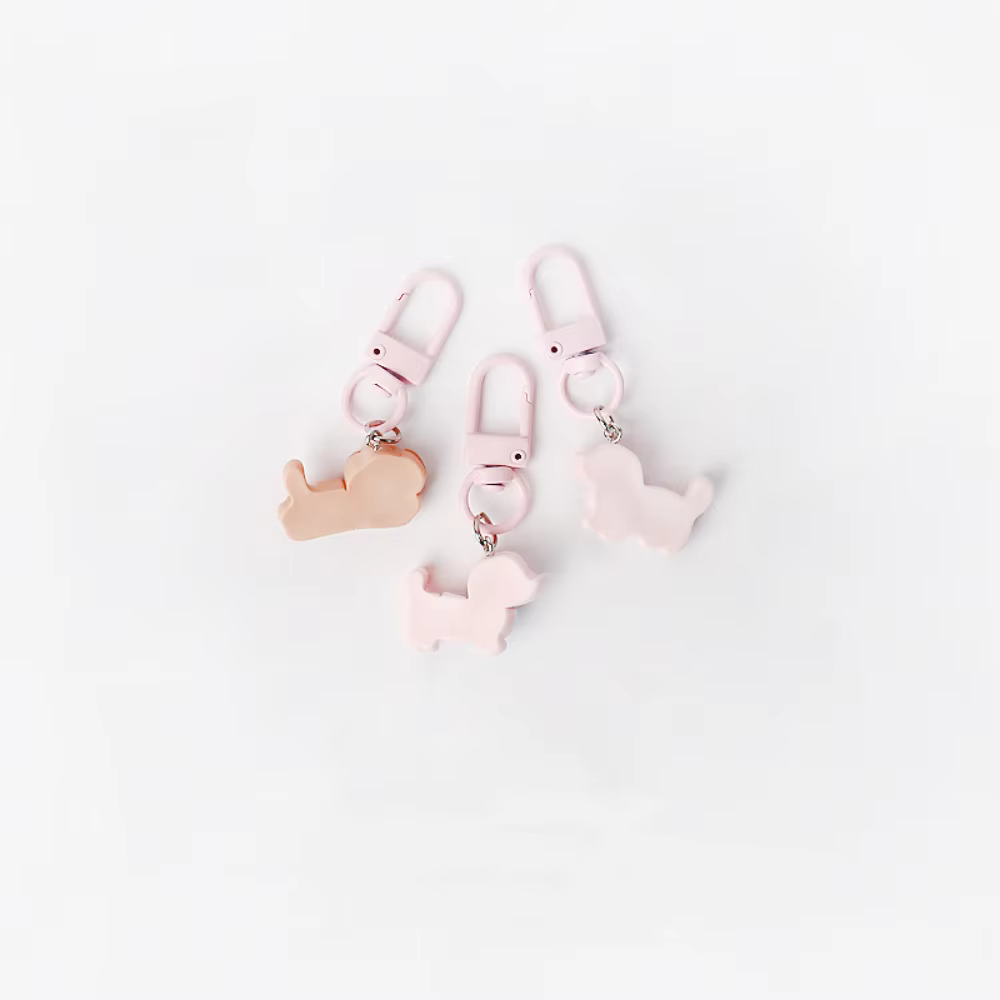 Porte-clés créatif et exagéré pour chiot, accessoires de dessin animé pour chien, pendentif de Simulation mignon pour sac à main