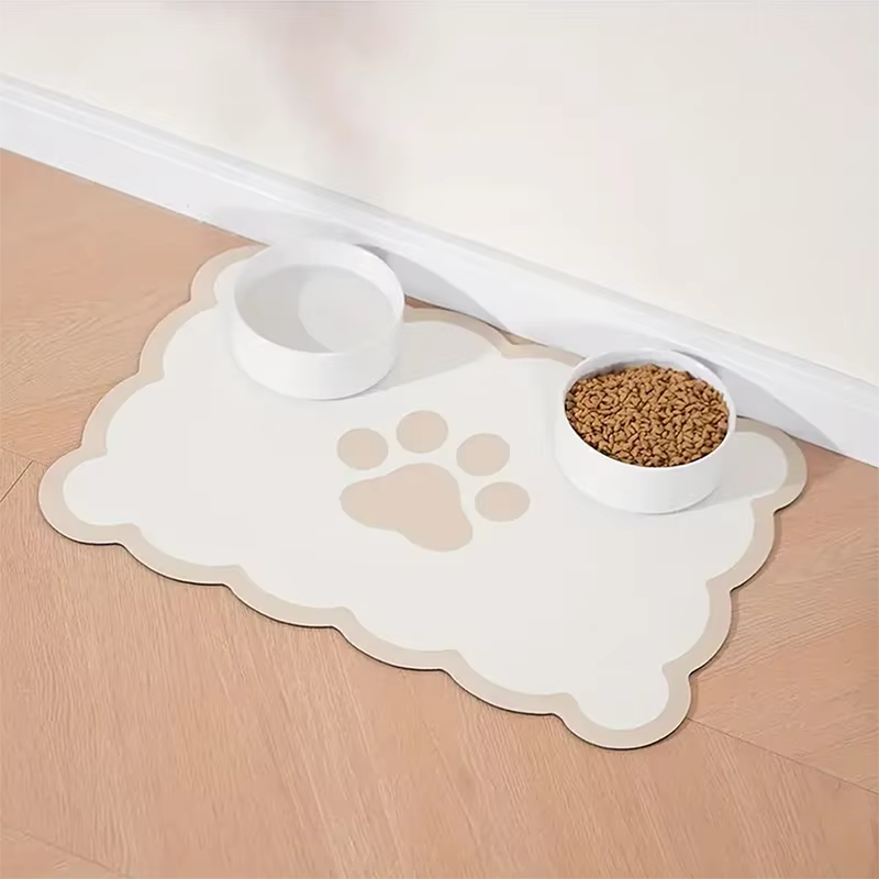 Tapis d'alimentation pour animaux de compagnie, absorbant et antidérapant, pour bol de chien, terre de diatomées, pour bol d'eau et de nourriture