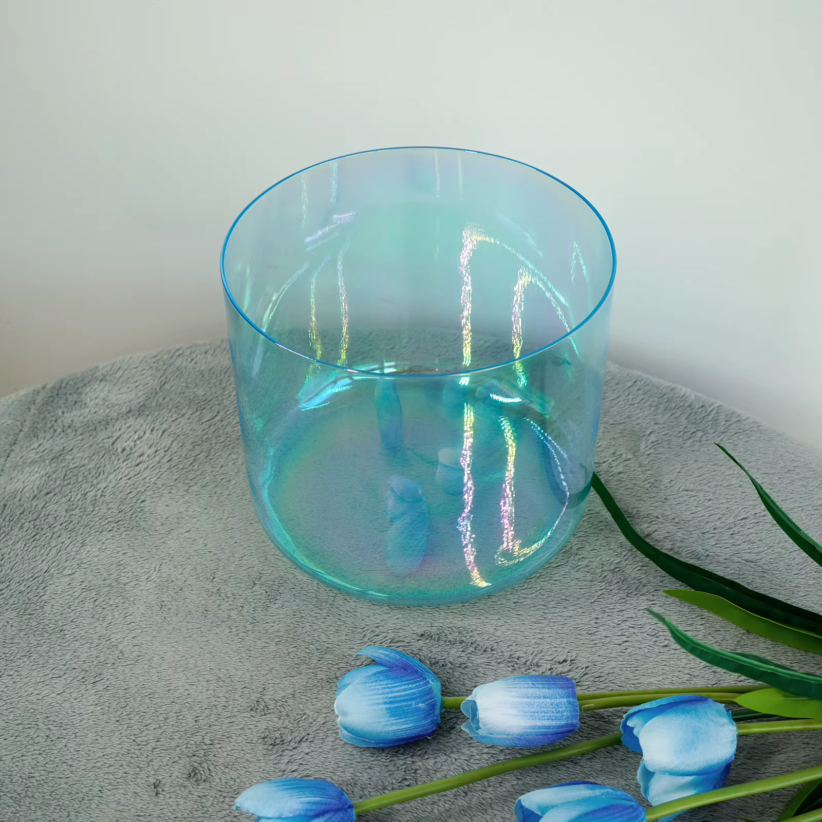 Bol chantant en cristal de quartz givré de Chakra de KVKA pour la guérison de yoga de méditation
