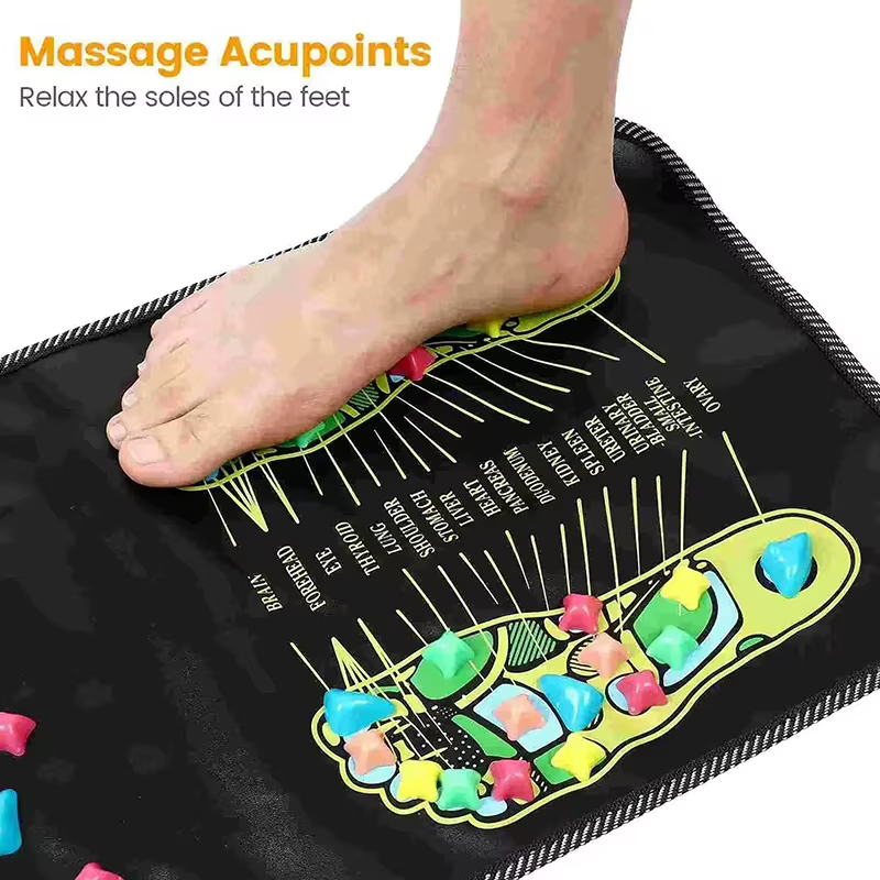 Tapis de Massage des pieds réflexologie marche pierre route