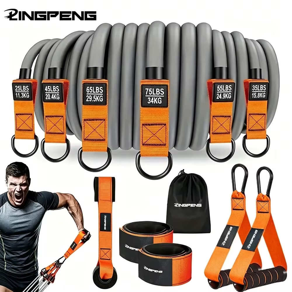 Sangle de résistance avec poignée : utilisée pour l'entraînement musculaire