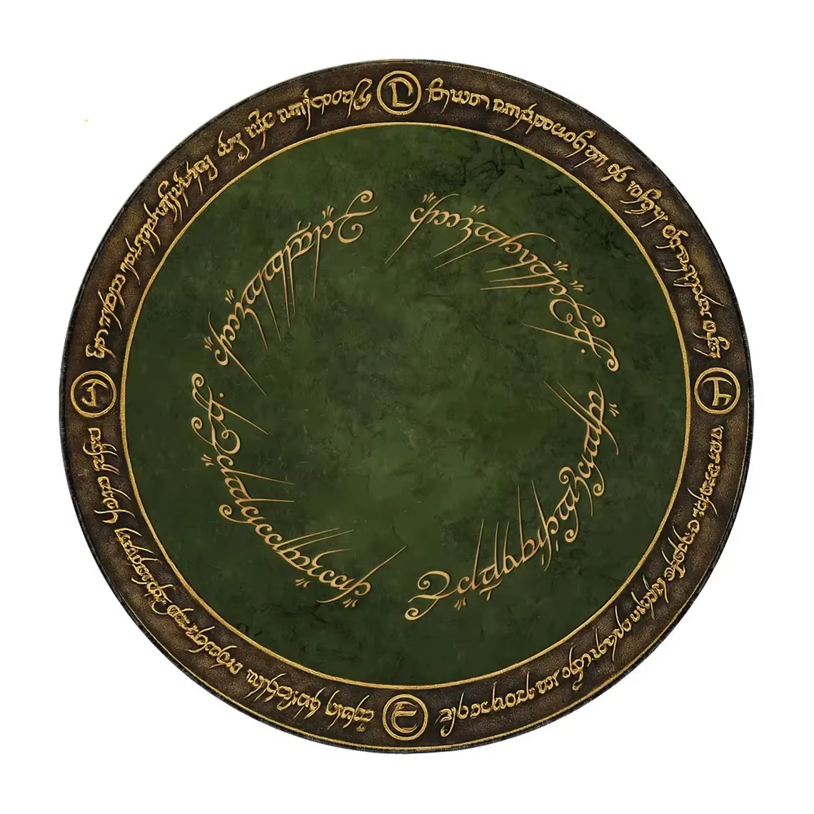 Tapis de terre du milieu, tapis vert rond fantaisie, tapis de sol cercle magique pour salle à thème, entrée, chambre de jeu, décor de jeu