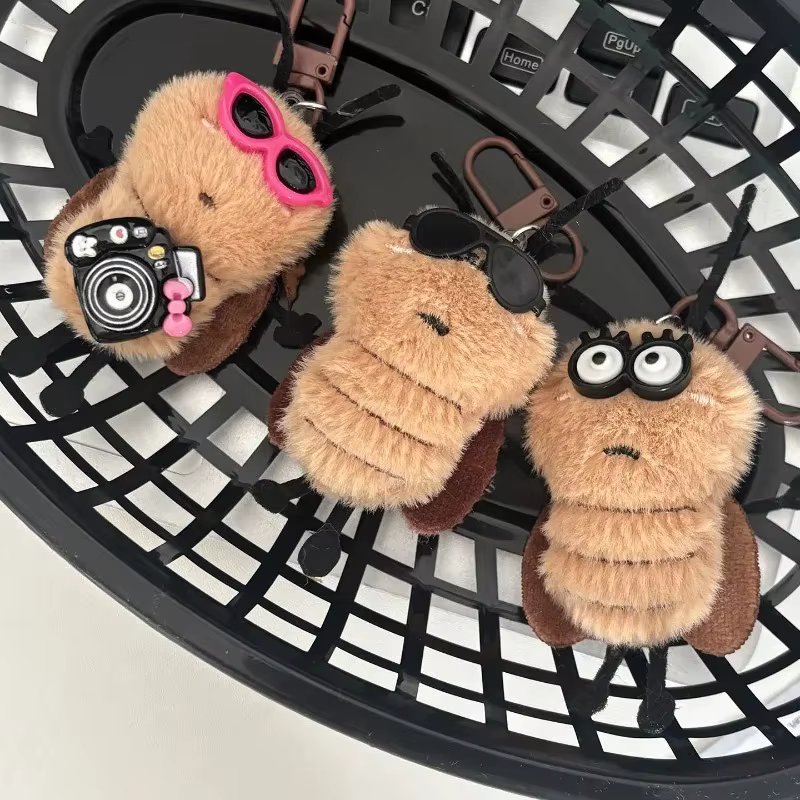 Lot de 3 porte-clés chiot en peluche douce, breloque fantaisie pour sac à dos, accessoire mignon pour sacs, pendentif, cadeau de vacances pour étudiants