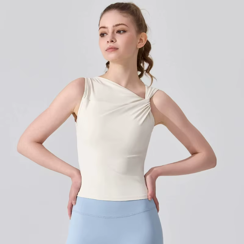 Gilet de yoga au design asymétrique pour femmes