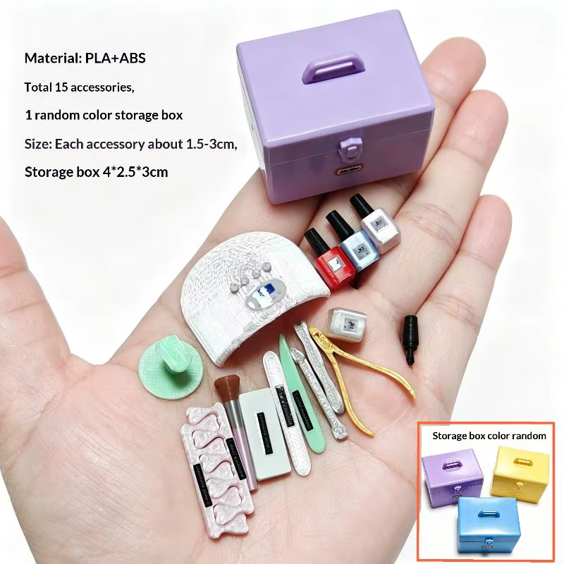 Mini ensemble d'outils de manucure pour maison de poupée, accessoires parfaits pour jouer à faire semblant, collection de décoration pour maison de poupée