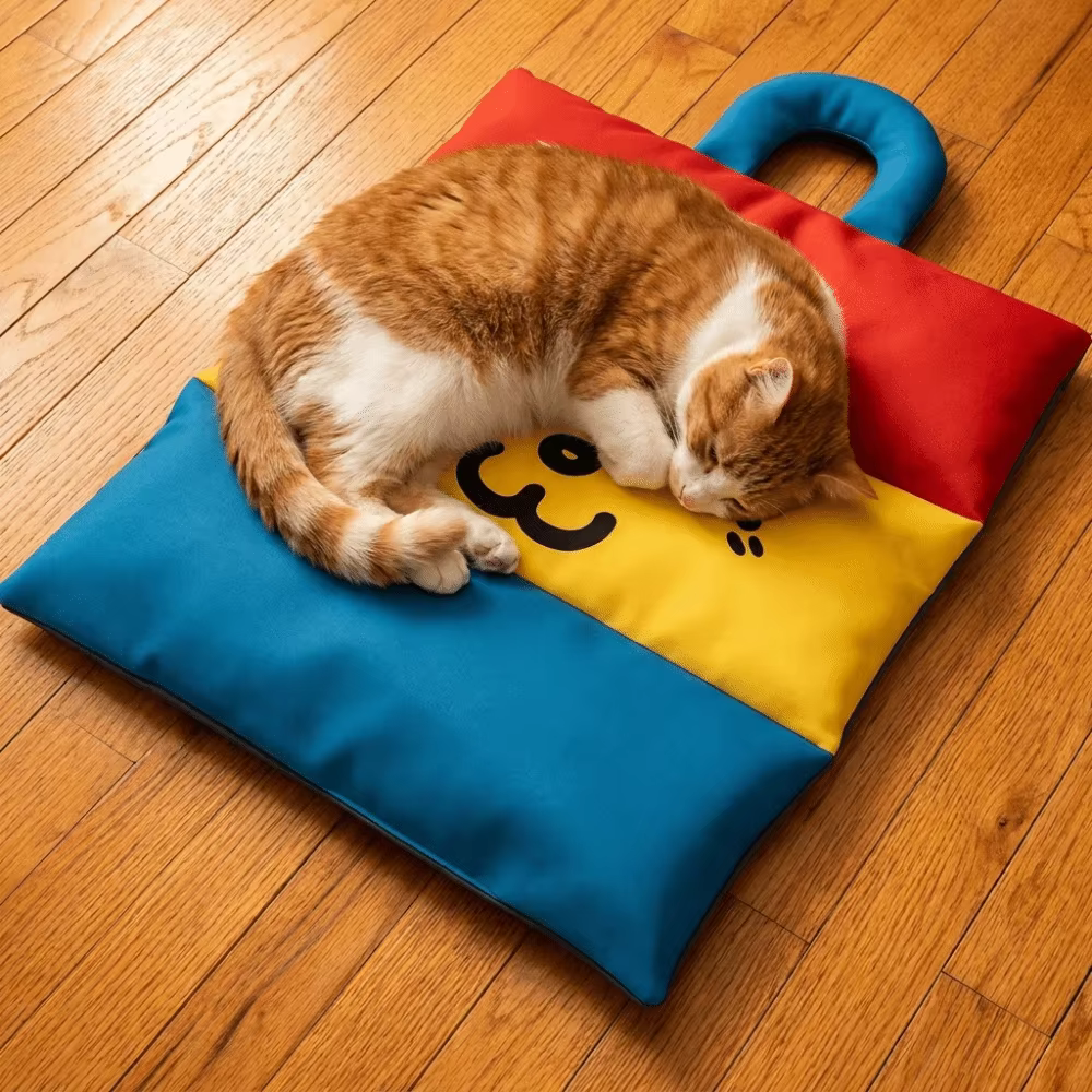 Tapis rafraîchissant imperméable pour chien, antidérapant, double face, avec poignée, motif dessin animé, coussin de repos pour animaux de compagnie, pour chats et chiens