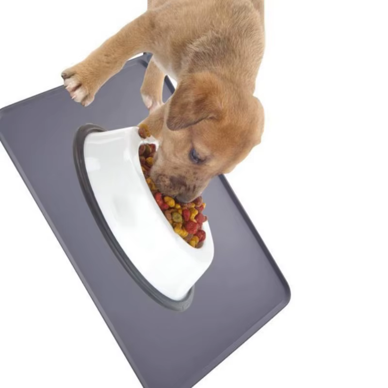 Tapis pour animaux de compagnie antidérapant imperméable de qualité pour animaux de compagnie couleur Silicone tapis de nourriture pour animaux de compagnie bol pour animaux de compagnie coussin d'eau