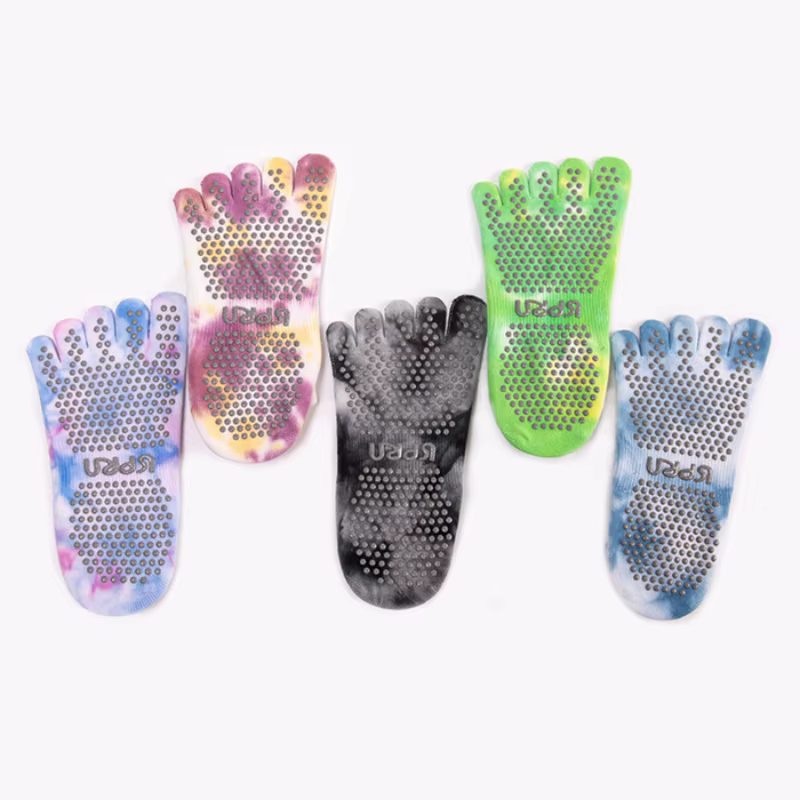 Chaussettes de yoga professionnelles en silicone pour femme