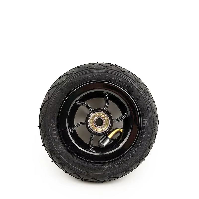 Roue Gonflable pour Chariot Électrique, 1 Pièce-5 Pouces, Moyeu de Roue en Métal avec Chambre à Air