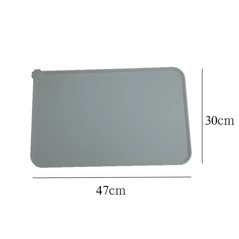 Tapis imperméable pour animaux de compagnie, couleur unie, en Silicone, pour chien et chat, bol de nourriture pour animaux de compagnie, tapis à boire, napperon d'alimentation pour chien, lavage facil