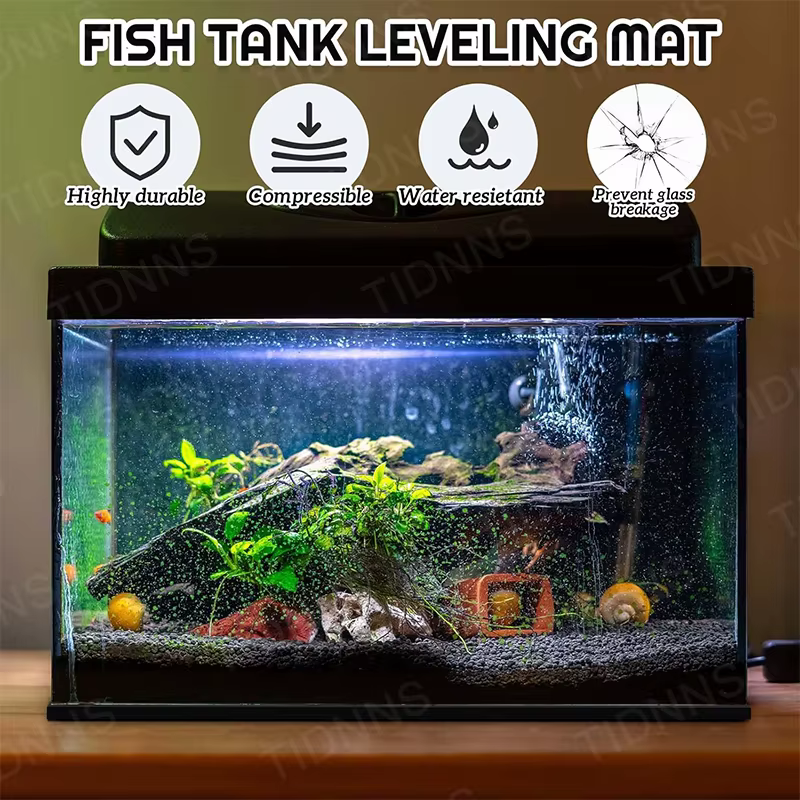 Tapis antidérapant pour Aquarium, absorbant les chocs, silencieux, épais, noir, pour aquarium de tortues, aménagement paysager, isolation environnementale