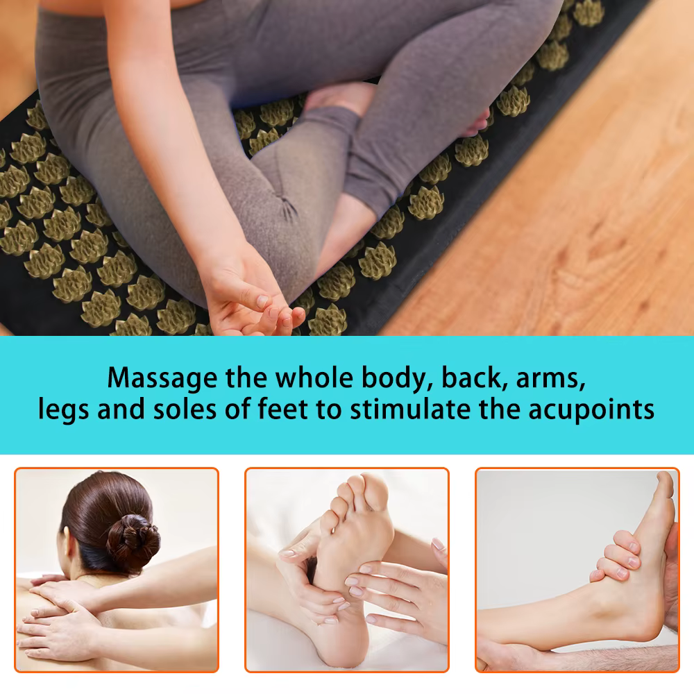 Tapis d'acupression de yoga avec points d'acupuncture