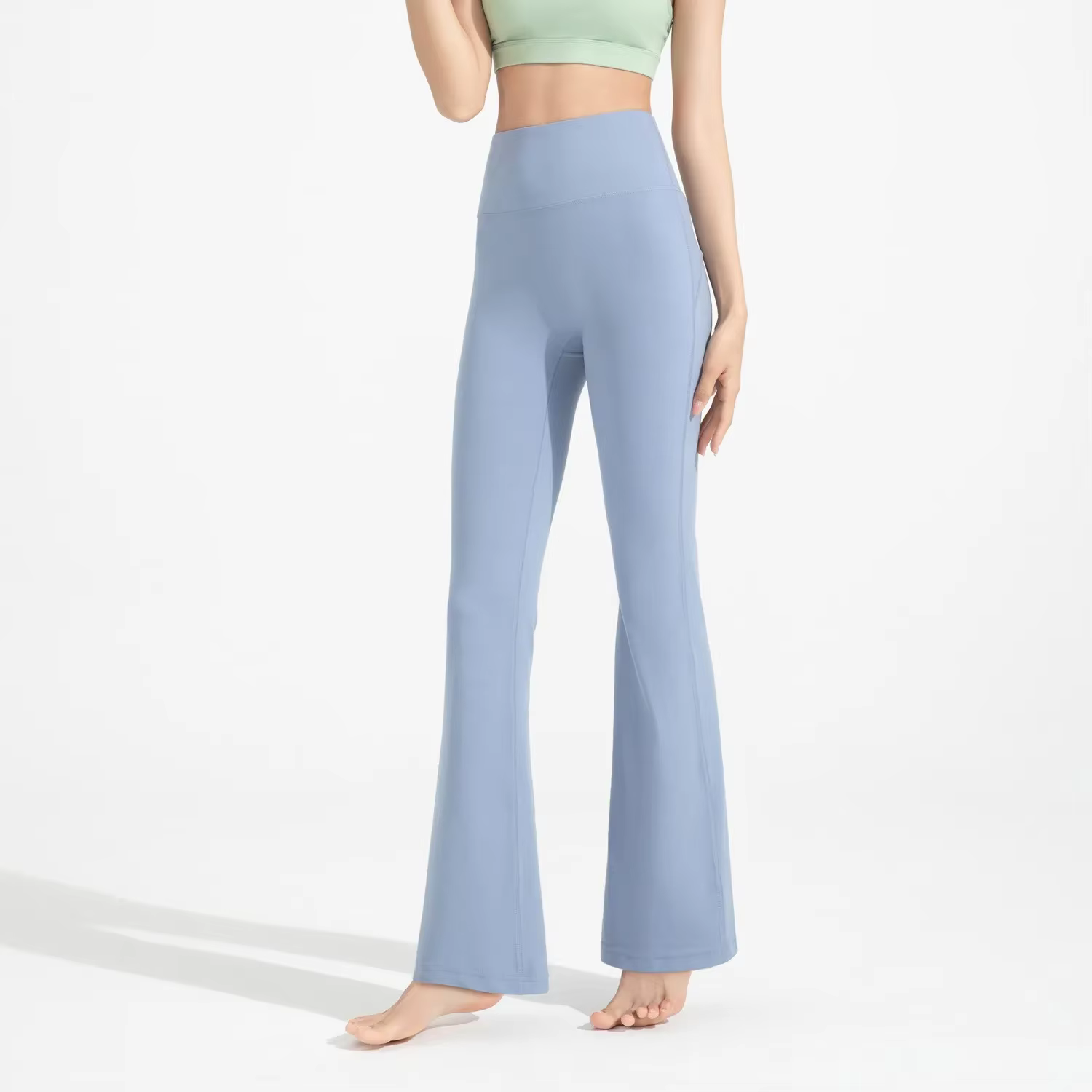 Leggings de sport Pilates taille haute évasés pour femme