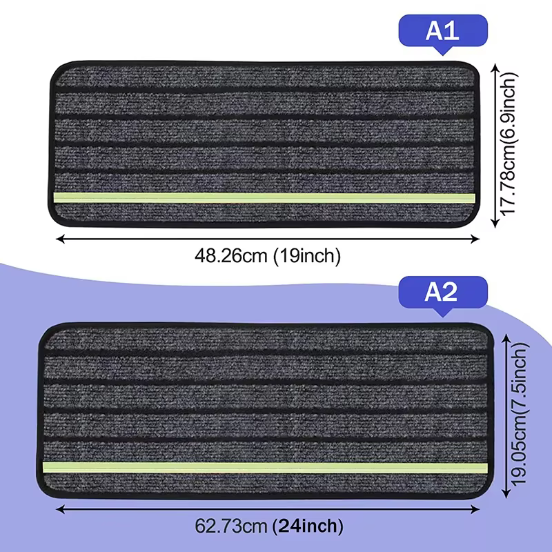 Ensemble de tapis de camping-car, tapis de porte de camping-car anti-poussière et antidérapant avec bandes réfléchissantes