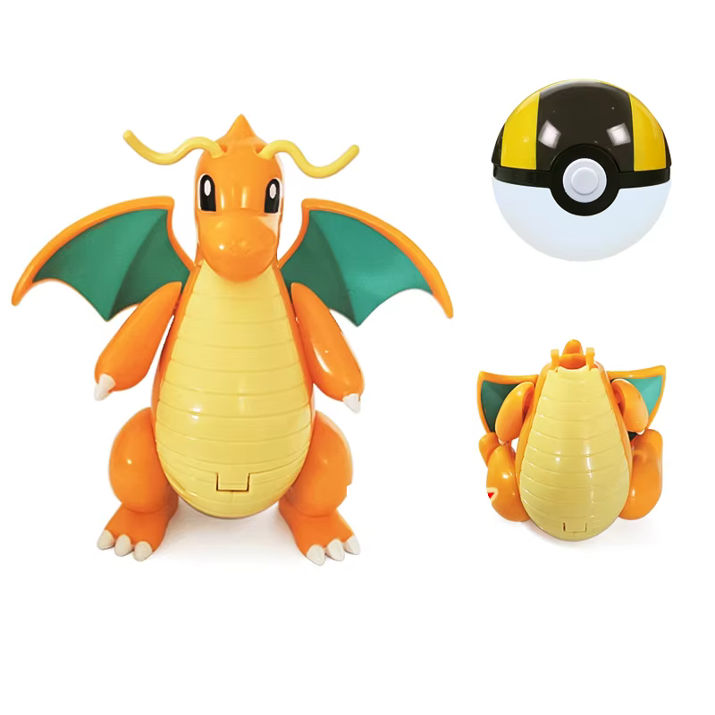 Pokemon Pokeball Transformer Pikachu Figure, Charizard, Venusaur, Blastoise, Mewtwo, pouvez-vous arados, Solgalbones, Lunala, Eevee Poke Ball Toy Gift
