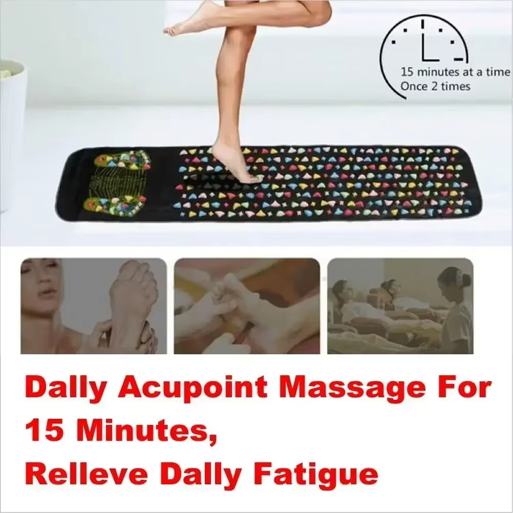 Tapis de Massage des pieds haut de gamme avec plaque de pression des doigts et chemin pavé simulé pour apaiser