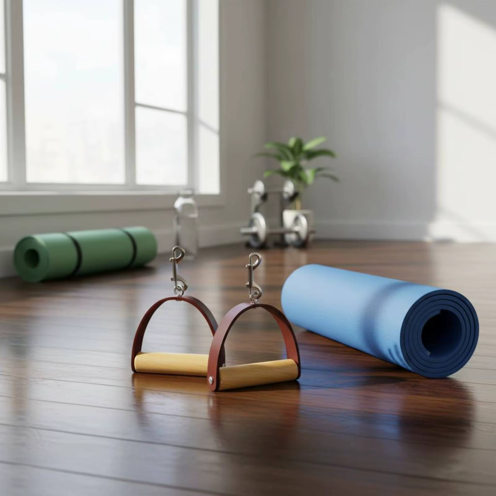 2 poignées de Reformer Pilates au design classique pour la salle de sport