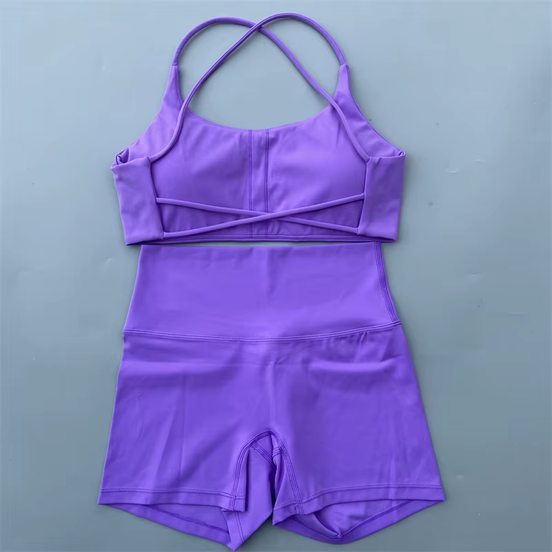 Ensemble short de Yoga deux pièces pour femmes