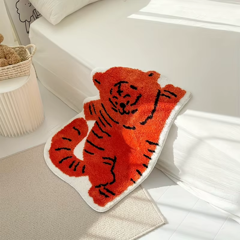 Tapis VIKAMA Kawaii en forme de chat couché