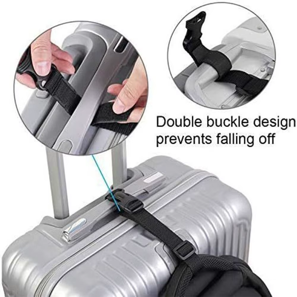 Sangles de bagages sangles d'emballage réglables accessoires de fixation de voyage pour connecter vos trois bagages ensemble